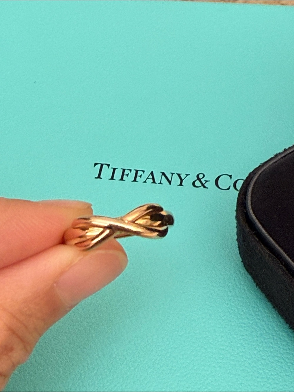 Tiffany & Co. Rose Gold Twisted Rope Band
